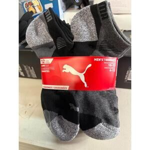 Puma Men's 12-Pair Low Cut Cushioned Socks